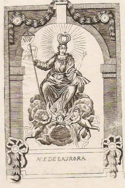 Grabado Primitiva Virgen de la Aurora del Albayzin
